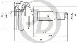 JCT0237 ШРУС внешний