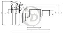 JCT0250 ШРУС внешний