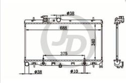 JPR0101 Радиатор охлаждения двигателя
