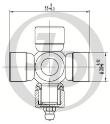 JTU0021 Крестовина 54.80x20.02 GUD81