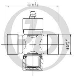 JTU0029 Крестовина 63.80x25.00 GUM79