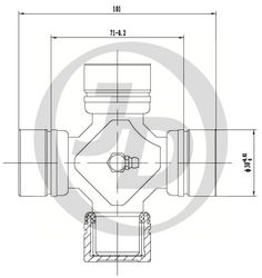 JTU0034 Крестовина 71.2(101)x30.00 GUM99
