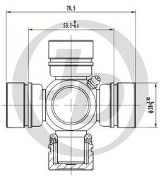 JTU0041 Крестовина 56.10x28.00 GUN29