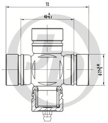 JTU0043 Крестовина 49.10x27.00 GUN46