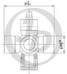 JTU0046 Крестовина 57.00x20.00 GUT11