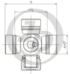 JTU0050 Крестовина 52.00x29.00 GUT23