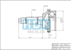 MAE034A Шрус внешний 28x56x26