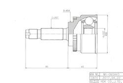 MIE065A ШРУС внешний ABS