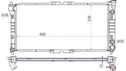 MZ6261226 Радиатор охлаждения двигателя