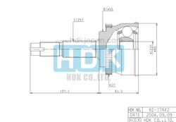 NIE017A Шрус внешний ABS