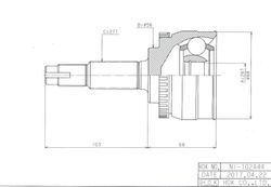 NIE102A ШРУС внешний ABS