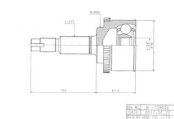NIE109A ШРУС внешний ABS