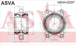 NSWH-E25F ПОДШИПНИК ПЕРЕДНЕЙ СТУПИЦЫ