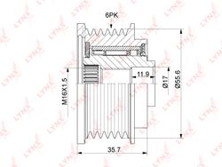 PA1180 Муфта свободного хода генератора