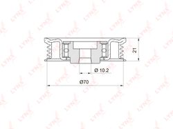 PB5012 Ролик натяжной навесного оборудования