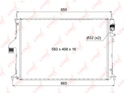RB1024 Радиатор охлаждения двигателя