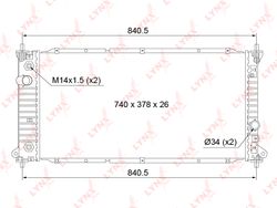 RB1116 Радиатор охлаждения двигателя