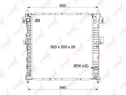 RB1117 Радиатор охлаждения двигателя