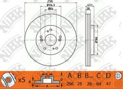RN1243 Диск тормозной передний