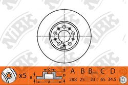 RN1379 Диск тормозной передний