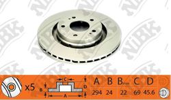 RN1403 Диск тормозной передний