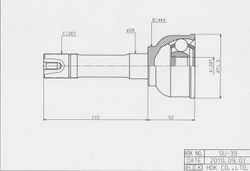 SUE039 ШРУС внешний