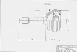 TO088 ШРУС внешний 20x55x26