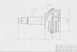 TOE010A Шрус внешний с  кольцом ABS