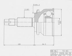 TOE083 ШРУС внешний