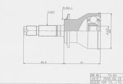 TOE085 ШРУС внешний