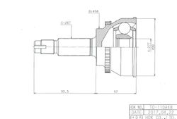 TOE110A ШРУС внешний ABS
