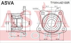 TYWH-AE100R ПОДШИПНИК ЗАДНЕЙ СТУПИЦЫ