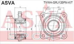 TYWH-GRJ120FM-KIT ПОДШИПНИК ПЕРЕДНЕЙ СТУПИЦЫ С МАГНИНЫМ КОЛЬЦОМ АБС