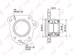 WB1014 Ступица колеса | зад прав |