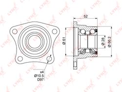 WB1024 Задний ступичный подшипник