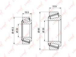 WB1083 Подшипник ступицы колеса | перед прав/лев |