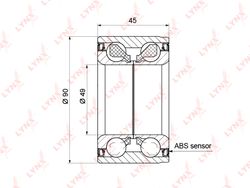 WB1182 Подшипник ступицы колеса | перед прав/лев |