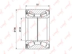 WB1264 Подшипник ступицы колеса | перед прав/лев |