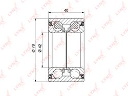 WB1335 Подшипник ступицы колеса | перед прав/лев |