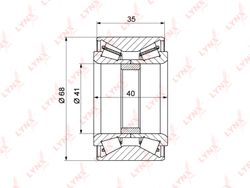 WB1402 Подшипник ступицы колеса | перед прав/лев |