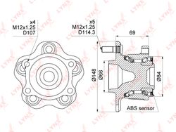 WH1009 Ступица колеса | зад прав/лев |