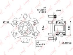 WH1040 Ступица колеса | зад прав/лев |