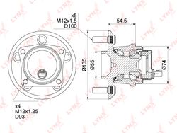 WH1158 Ступица колеса | зад прав/лев |