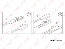 XF6048B Комплект бескаркасных щеток стеклоочистителя 600мм(24)/480мм(19")"